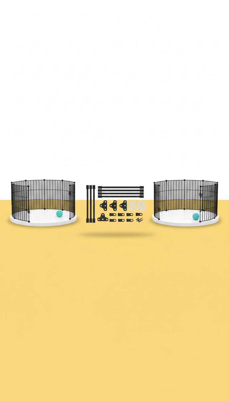 Modular Outdoor Fence Kit Sleek Black Finish